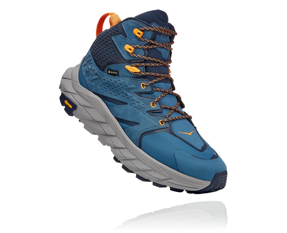 Hoka One One Anacapa Mid Gore-tex Moški Pohodniški Čevlji Turkizna / Rdeča SI-524671B